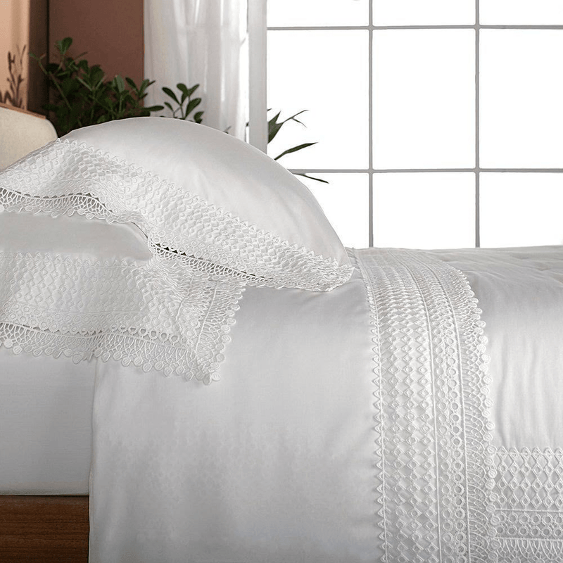 Jogo de Cama Buddemeyer Luxus Branco - 400 Fios Bordados